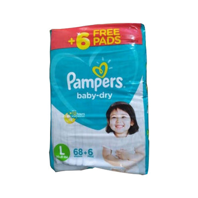 Pampers Baby Dry Diaper Large (61+7)s