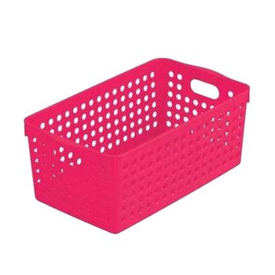 Inomata Wide Stock Basket - Pink