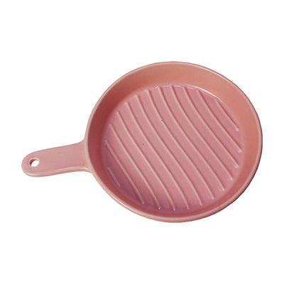 Pink Ceramic Bakeware with Handle 10 inches