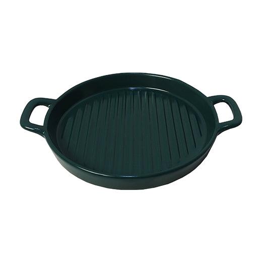Green Ceramic Baking Pan Round 10 inches