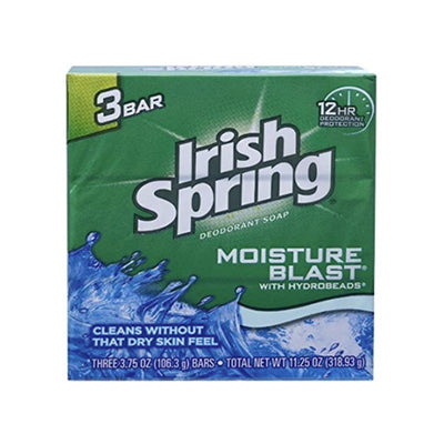 Irish Spring Deodorant Soap Moisture Blast With Hydrobeads 3x104.8g