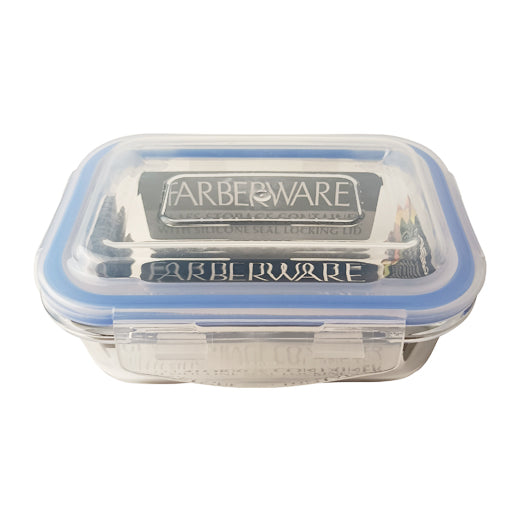Farberware Glass Storage Container with Silicon Seal Locking Lid 12.5oz