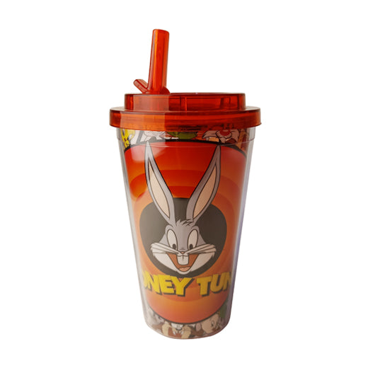 Looney Tunes 16oz Tumbler Cup with Lid & Straw