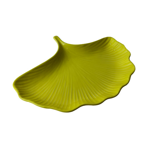 Colored Serving Platter Leaf Design 8.5in