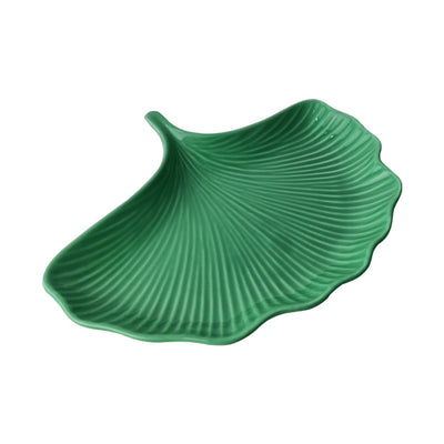 Colored Serving Platter Leaf Design 8.5in