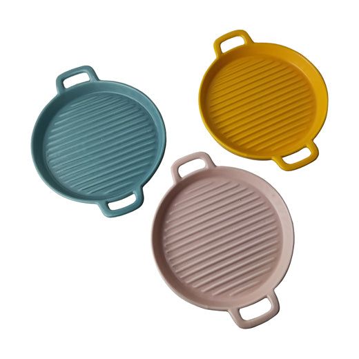 Colored Baking Pan Ceramic Round 10in