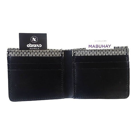 Obrano Leather Wallet - Black