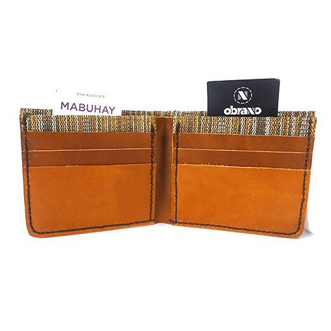 Obrano Leather Wallet - Brown