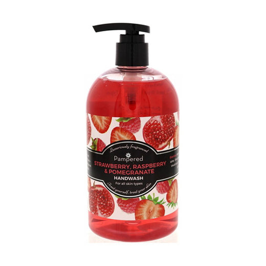 Luxuriously Fragranced Pampered Strawberry, Raspberry & Pomegranate Handwash 500ml