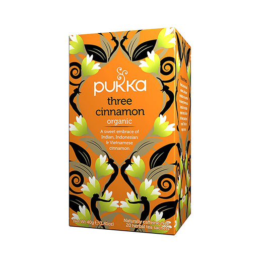 Pukka Three Cinnamon Organic Tea A Sweet Embrace Of Indian, Indonesian & Vietnamese Cinnamon 20'SX1.41ozz