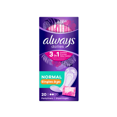 Always Panty Liners Wrapped 20s