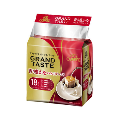 Key Coffee Drip Bag Grand Taste Fragrant Mild Blend 6gx18s