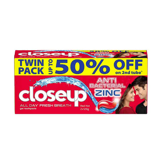 Closeup Red Hot 2x120g Twin Pack