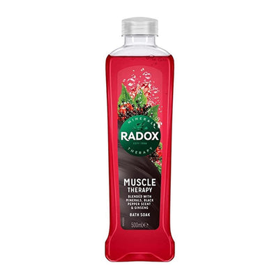 Radox Muscle Therapy Blended With Minerals, Black Pepper Scent & Ginseng Bath Soak 500ML