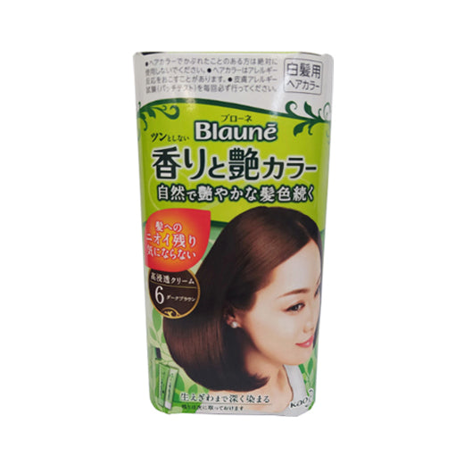 Kao Blaune Fragrance And Luster Color Thick Cream Early Dyeing Type 6 Dark Brown