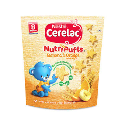 Nestle Cerelac Nutri Puffs Banana & Orange 50g