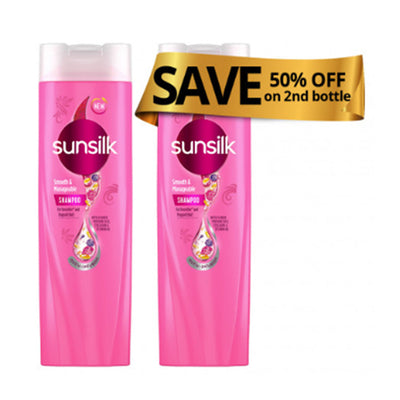 Sunsilk Shampoo Smooth & Manageable (1+1) 180ml