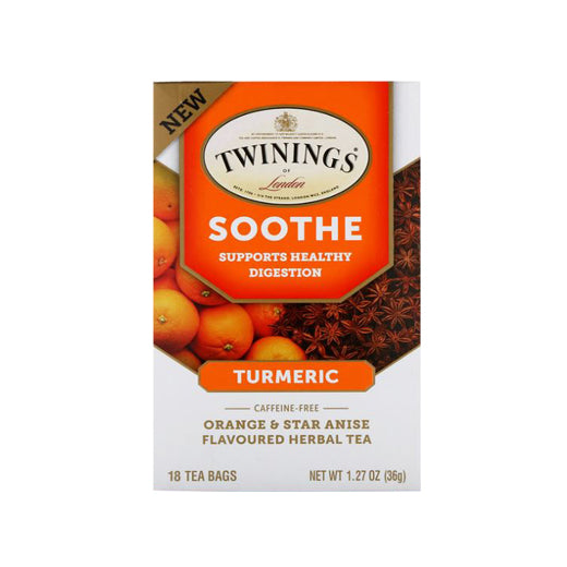 Twinings Soothe Supports Healthy Digestion Turmeric 18'sX1.27oz